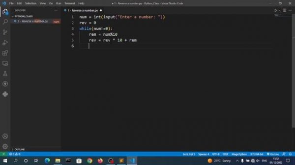 How to Reverse of a Given Number in Python | Python for Beginners | #Python - Himesh Singh Tutorial