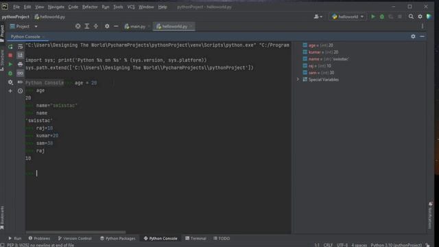 Variables and multiple assignment in Python смотреть онлайн