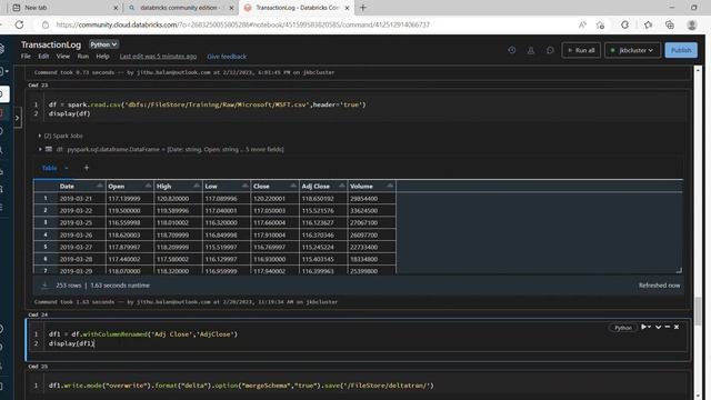 Delta Table Transaction Log Part 2 смотреть онлайн