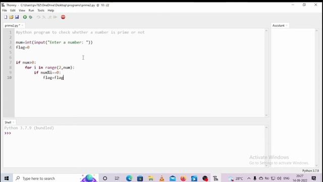 Prime Number Checker program in python | Python programming | Check if number is prime | TPV смотреть онлайн