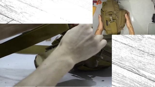 Тактическая сумка рюкзак на одно плечо MOLLE смотреть онлайн
