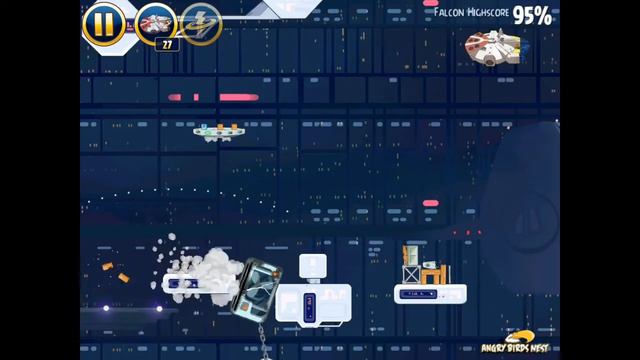 Angry Birds Star Wars 4-36 Cloud City Millennium Falcon Gold Medal смотреть онлайн