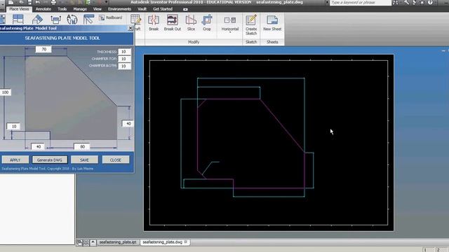 AUTODESK INVENTOR 2010 API Seafastening Plate Model Tool смотреть онлайн