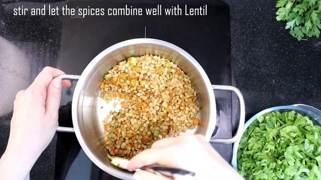 Lentil Spinach Soup - Vegetarian Soup - Shorobat Adas Ahdar Ma Spanich - شوربة العدس بالسبانخ