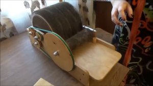 БАРАБАННЫЙ КАРДЕР ДЛЯ ШЕРСТИ.  Часть-5.  Кардер в работе.