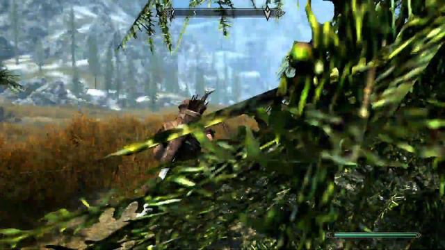 Skyrim Special дракон в небе