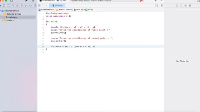 C++ PROGRAM TO CALCULATE DISTANCE BETWEEN TWO POINTS. смотреть онлайн