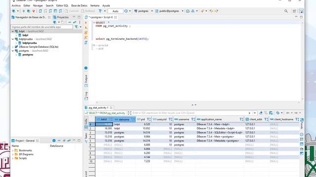 Depurar sesiones en PostgreSQL смотреть онлайн