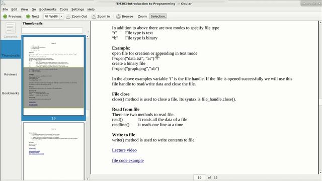 Python file handling смотреть онлайн
