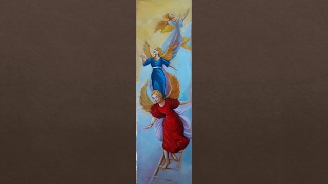 Лестница Иакова, картина маслом.
