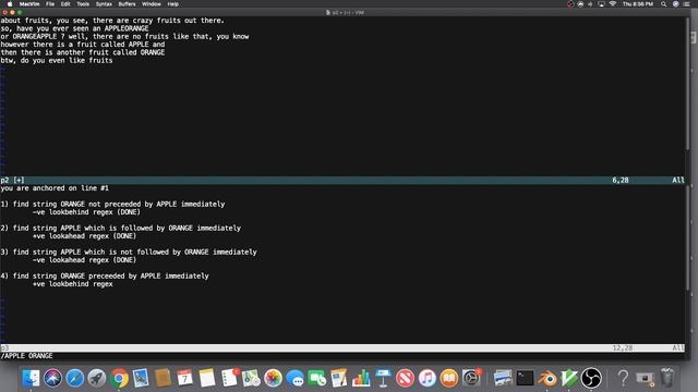 Advanced Pattern searches in VIM or GVIM or MacVIM editors using lookahead, lookbehind regex смотреть онлайн