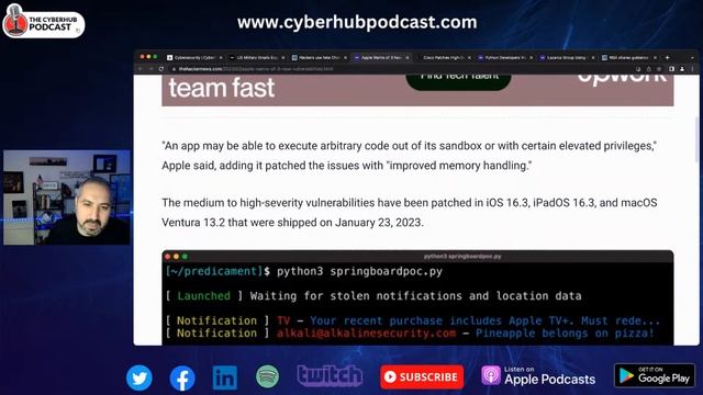 Daily Cyber News: US Military Email Exposed, Criminals use of ChatGPT, Apple Warning, & More смотреть онлайн