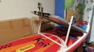 Установка солнечной батареи на сапборд ~ солнечная панель 100w ~ делаем электросап смотреть онлайн