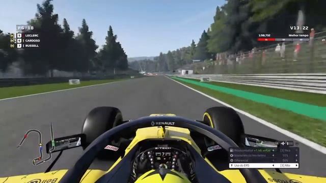 F1 2019 2T modo carreira com a Renault 50% (Bélgica) смотреть онлайн
