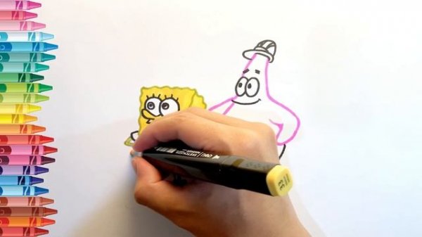 How to draw Spongebob and Patrick | Art tutorial for beginners | Spongebob Squarepants #2
