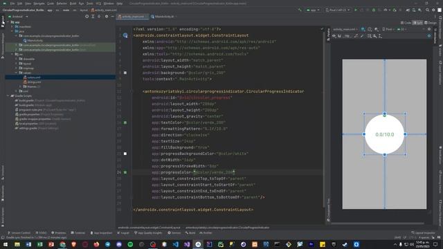 Libreria CircularProgressIndicator con Kotlin y Android Studio смотреть онлайн