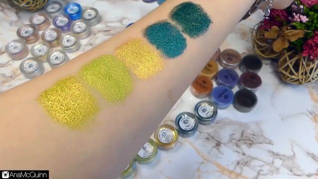 Пигменты SINART. Свотчи: 96, 6, 17, 82, 86 смотреть онлайн