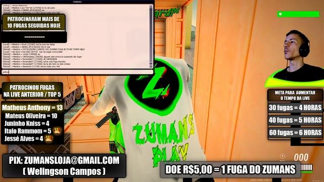 ZUMANS AO VIVO NA FUGA COM PG E COM OS MEMBRO REI NO GTA ! GTA MTA RP ! #gta #games #gameplay смотреть онлайн