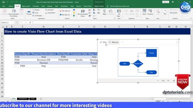 How To Create Visio Flow Chart From Excel Data смотреть онлайн