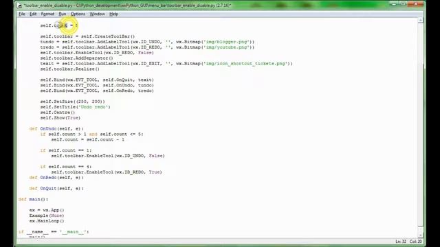 wxpython enable and disable toolbar buttons смотреть онлайн
