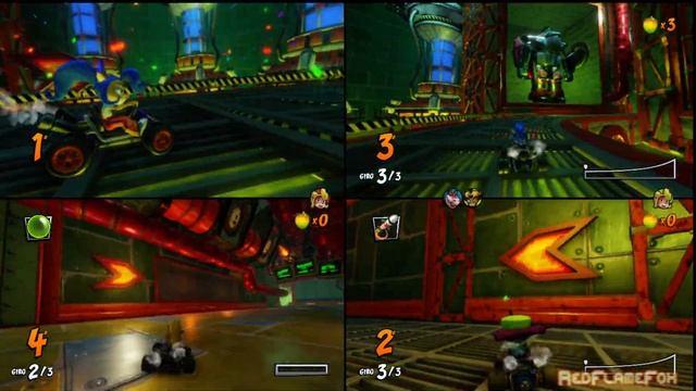 CTR: Nitro Fueled on PC - Local 4 Player Split Screen Multiplayer [emulator] смотреть онлайн