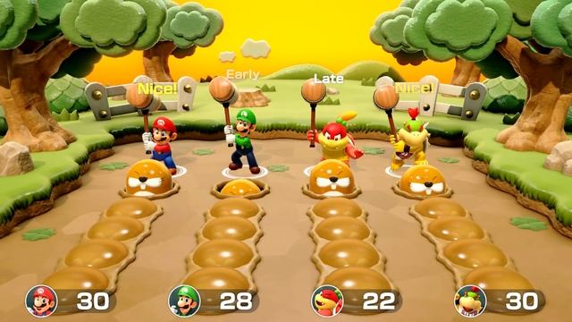 Super Mario Party Minigames - Mario vs Luigi vs Pom Pom vs Bowser Jr. смотреть онлайн