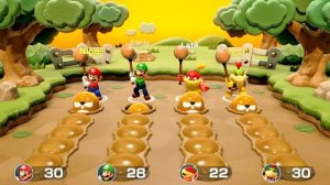 Super Mario Party Minigames - Mario vs Luigi vs Pom Pom vs Bowser Jr.