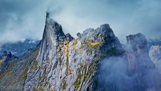 Сибирь, полет над землёй, шикарные пейзажи и завораживающая музыка для отдыха смотреть онлайн