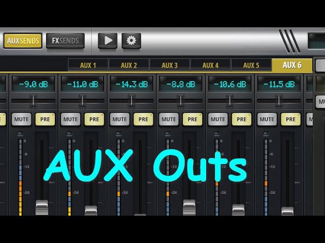 Настройка AUX выходов SoundCraft UI12 UI16 UI24r смотреть онлайн