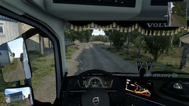 Euro Truck Simulator 2. Сложная дорога в городе и разгрузка экскаватора Volvo смотреть онлайн