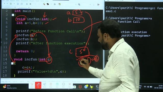 C-Programming- Function With Argument and No Return Type смотреть онлайн