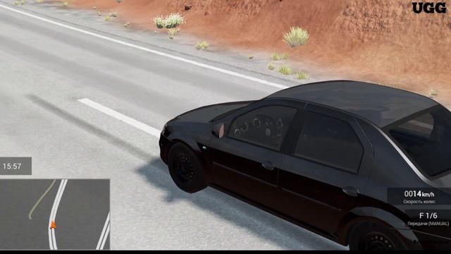 BeamNG Drive Renault Logan Crash Tests смотреть онлайн