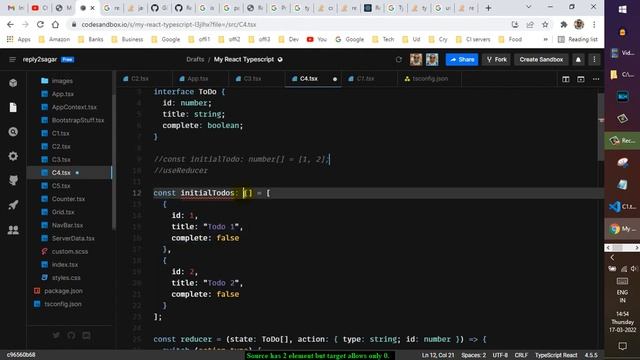 Source has 2 element but target allows only 0 | typescript react error on Array смотреть онлайн
