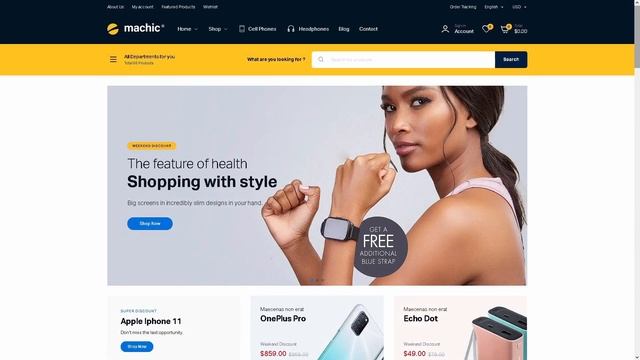 Machic Electronics Shop ★ WordPress Themes & Templates ★ смотреть онлайн