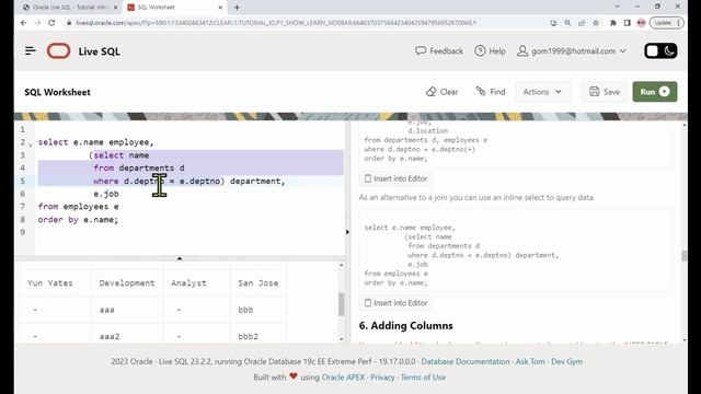 초보 Oracle 개발자를 위한 SQL 기초 실습 (무료 실습도구 Live SQL 이용) смотреть онлайн