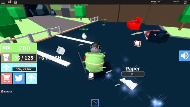 Собираю мусор в Garbage Simulator ! Roblox смотреть онлайн