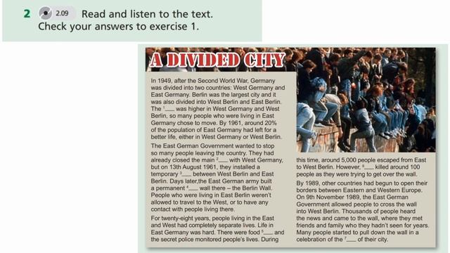 English Plus 9. Module 4. History: The Berlin Wall. Ex 2 p. 53 смотреть онлайн