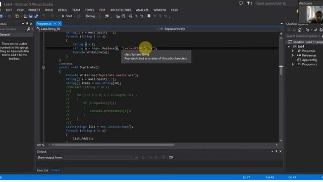 String and Regular Expression in C# смотреть онлайн