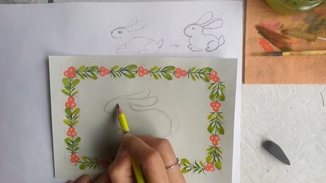 Петриковская роспись "Зайчик" смотреть онлайн