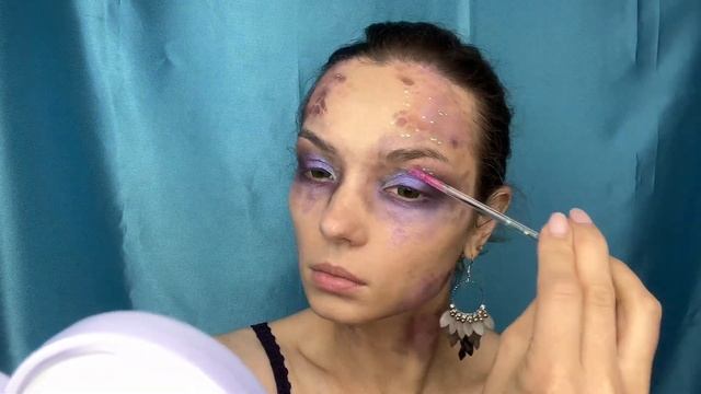 Макияж русалки на Хэллоуин #ugolekmakeup #макияж #хеллоуин смотреть онлайн