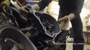 Снятие и установка крышки картера Irbis TTR 250