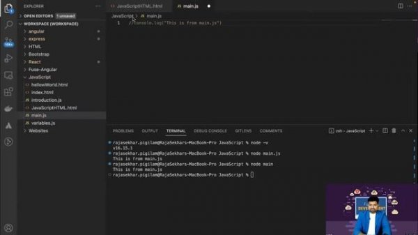 JavaScript - Introduction, Getting Started JS and Variables