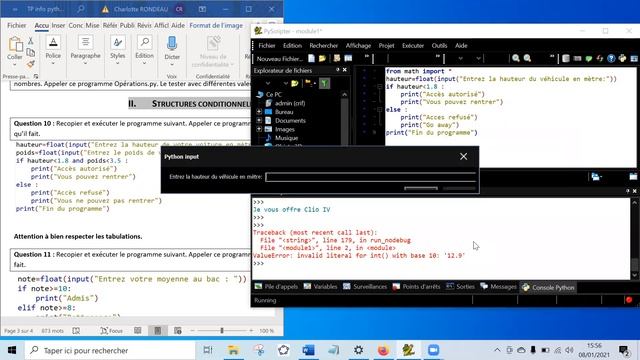 [2NDE - 1G - TG] TD Python - les bases смотреть онлайн