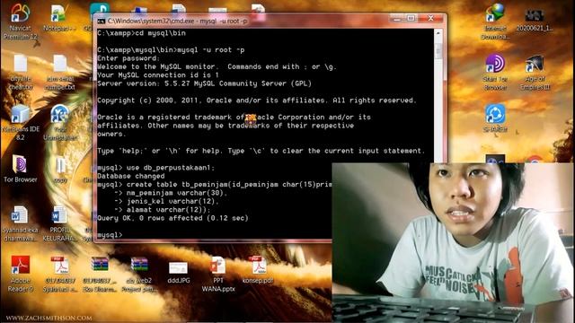 Membuat Database di Mysql Server melalui CMD | Perintah Show,Create,Use,Desc, Dan Alter смотреть онлайн