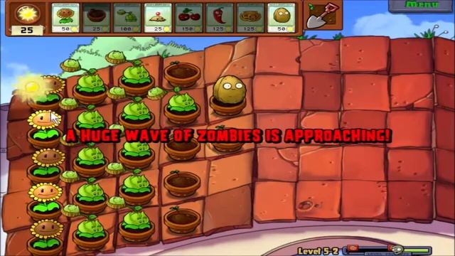 Plants vs. Zombies Walkthrough Part 39 Level 5-2 смотреть онлайн