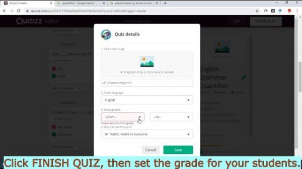 How to use Quizizz to make quiz and share it with link or code