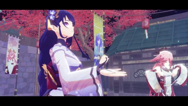 【MMD Genshin | ProSeka】Villain😈/ヴィラン「EiMiko Bday!⚡🦊」