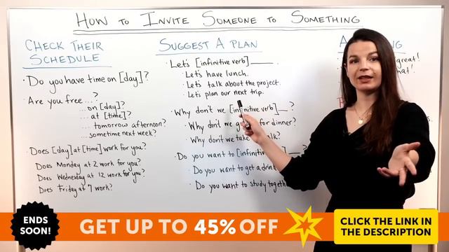 How to invite someone out in English смотреть онлайн