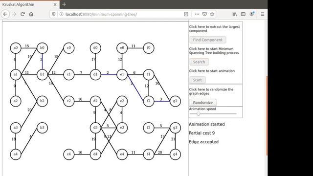 Kruskal Algorithm Demo смотреть онлайн