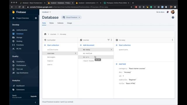 Learn React - Build a React Learning Platform - Firebase Cloud Firestore NoSQL Database смотреть онлайн